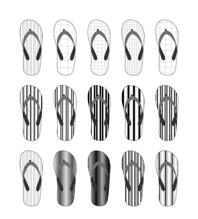 Slippers setのイラスト素材