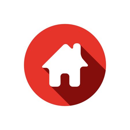 home with long shadowsのイラスト素材