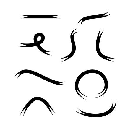 set of ribbon iconのイラスト素材