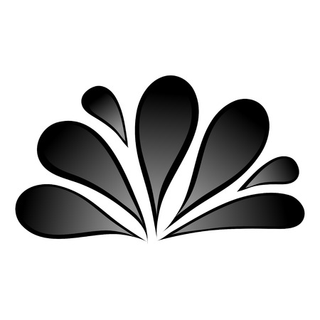 oil water petroleum black dropsのイラスト素材