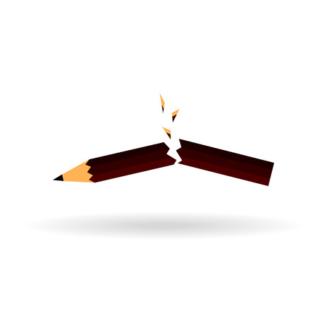 pencil brokenのイラスト素材