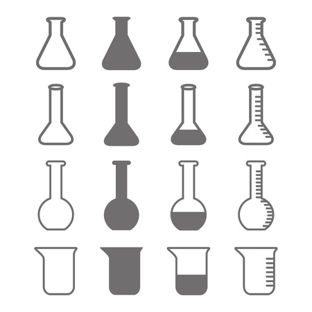 beaker iconsのイラスト素材