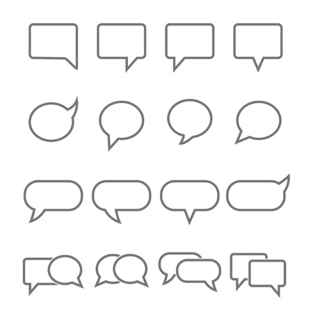 speech bubble setのイラスト素材