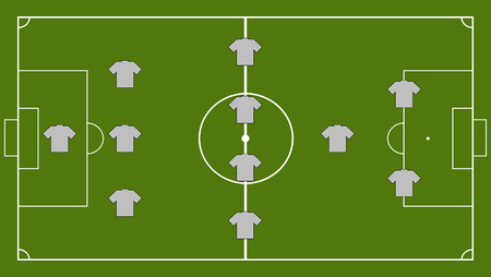 Soccer team formationのイラスト素材