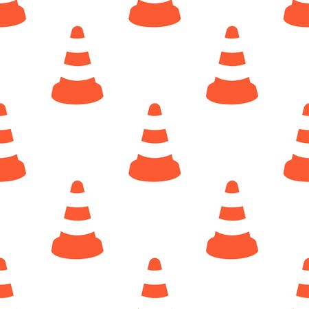 seamless pattern with traffic coneのイラスト素材