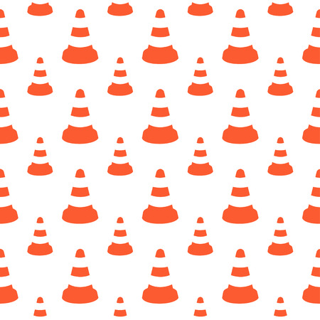 seamless pattern with traffic coneのイラスト素材