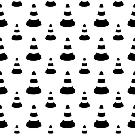 seamless pattern with traffic coneのイラスト素材