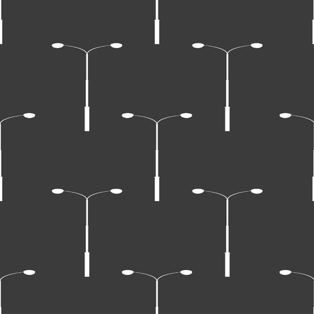 seamless pattern with electricity street lampのイラスト素材
