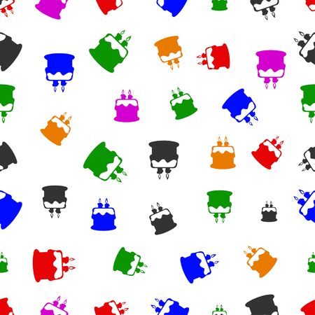 seamless pattern with cakeのイラスト素材