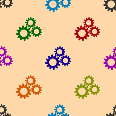 seamless pattern with gearのイラスト素材