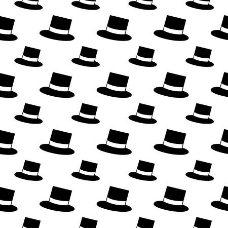seamless pattern Top hatのイラスト素材