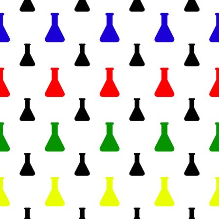 seamless pattern with laboratory glassのイラスト素材