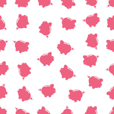 seamless pattern with piggyのイラスト素材
