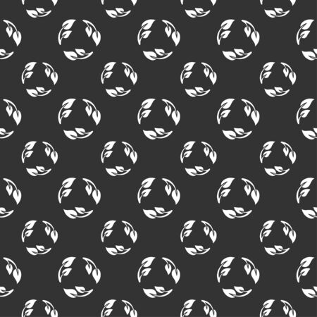 seamless pattern with recycle leavesのイラスト素材
