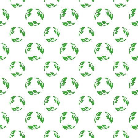seamless pattern with recycle leavesのイラスト素材