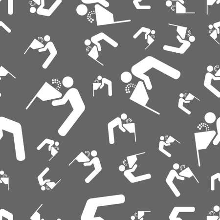 seamless pattern with drinking fountainのイラスト素材