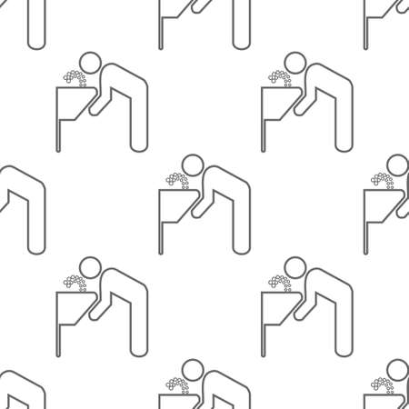 seamless pattern with drinking fountainのイラスト素材