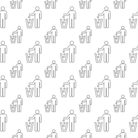 seamless pattern with litterのイラスト素材