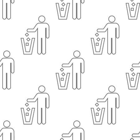 seamless pattern with litterのイラスト素材