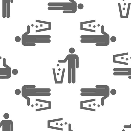 seamless pattern with litterのイラスト素材