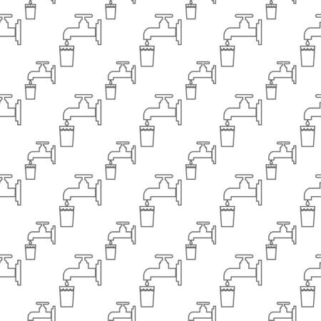 seamless pattern with water tapのイラスト素材