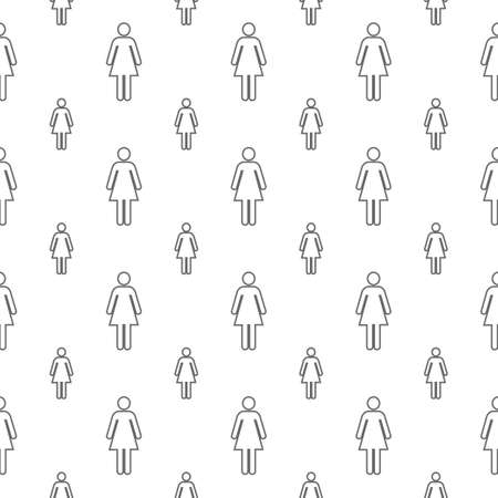 seamless pattern with female toilet signのイラスト素材