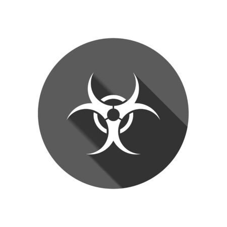 Bio hazard with long shadowのイラスト素材
