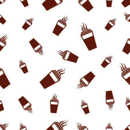 seamless pattern with coffee cupのイラスト素材