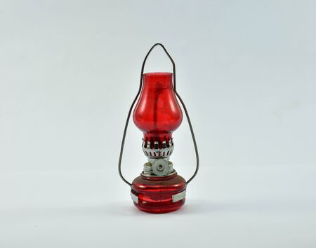 Old fashioned lantern on white backgroundの写真素材