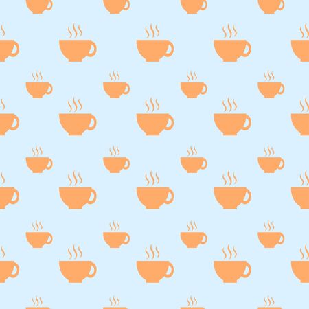 seamless pattern with coffee cupのイラスト素材