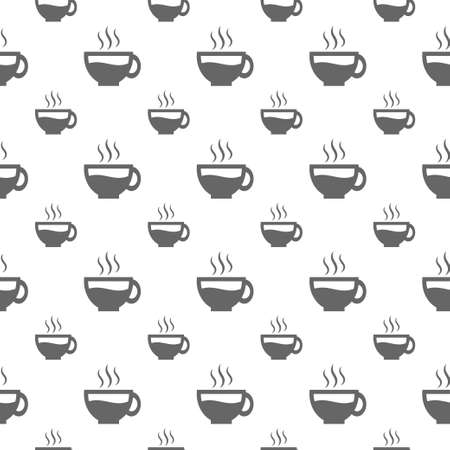 seamless pattern with coffee cupのイラスト素材