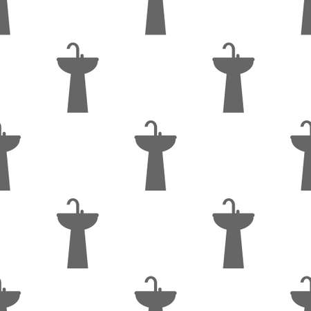 seamless pattern with faucet and sinkのイラスト素材