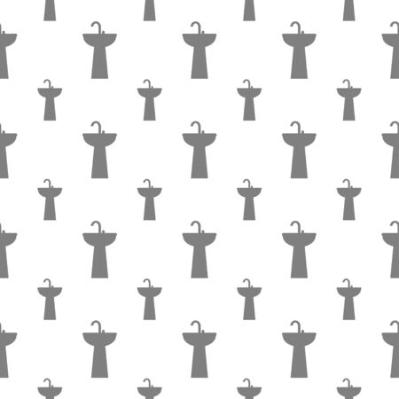 seamless pattern with faucet and sinkのイラスト素材