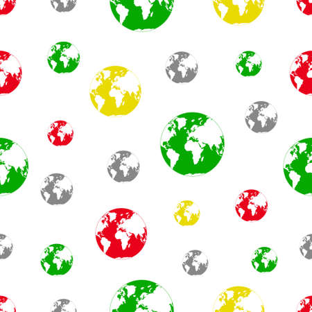 seamless pattern with Globeのイラスト素材