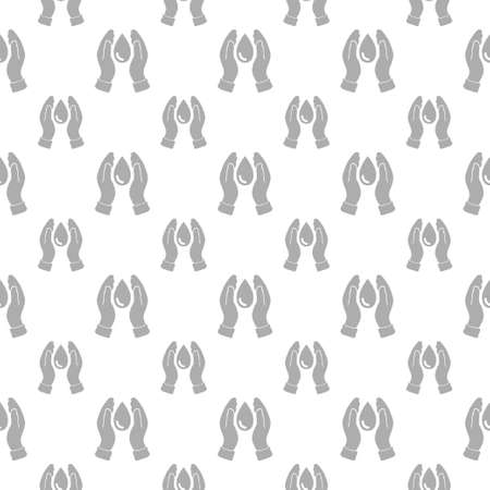 seamless pattern with water drop and handのイラスト素材