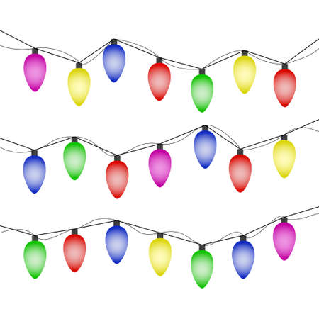 Colourful Christmas Lightsのイラスト素材