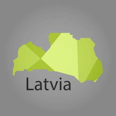 map of Latvia,low polygonのイラスト素材