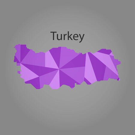 map of Turkey,low polygonのイラスト素材