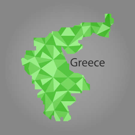 map of Greece,low polygonのイラスト素材