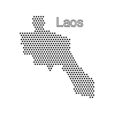 map of Laos,dotのイラスト素材