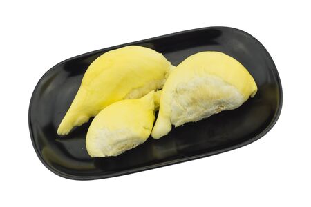 Durian , King of Fruits isolated on white backgroundの写真素材