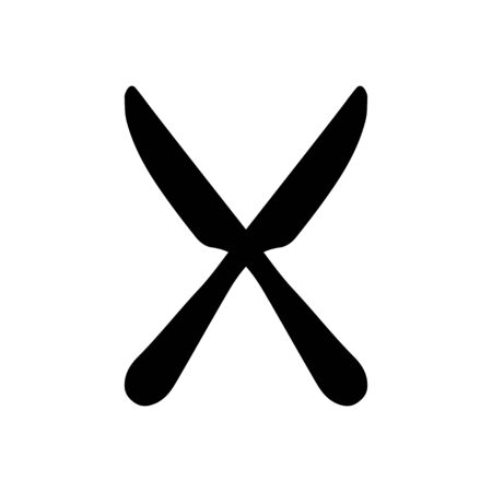 vector of knife on white backgroundのイラスト素材