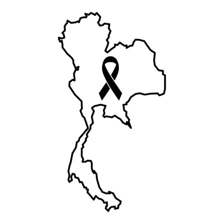 ribbon,map of Thailandのイラスト素材