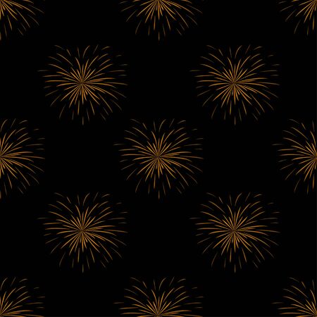 seamless pattern with fireworksのイラスト素材