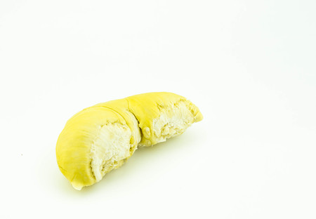 Durian King of Fruit isolated on white backgroundの写真素材