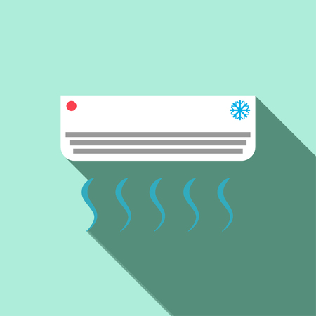 Air conditioner with long shadowのイラスト素材