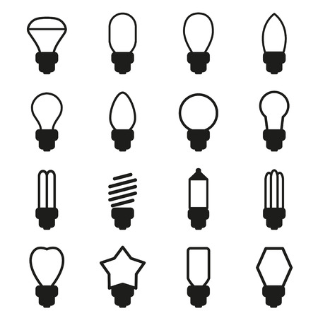 vector of Light bulb icon set on white background.のイラスト素材