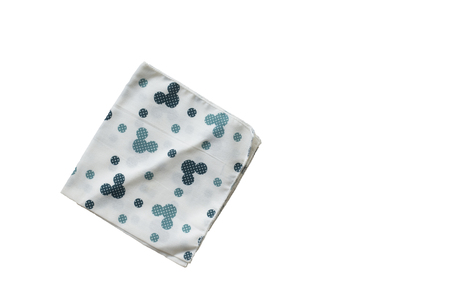 One handkerchief isolated on white backgroundの写真素材