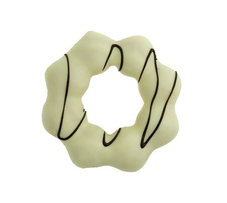 donuts isolated on white background. Top view.の写真素材