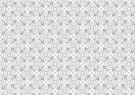 Seamless pattern of gray line of leafの写真素材